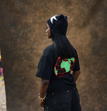 CULTUR Globe Graphic T-Shirt — Black