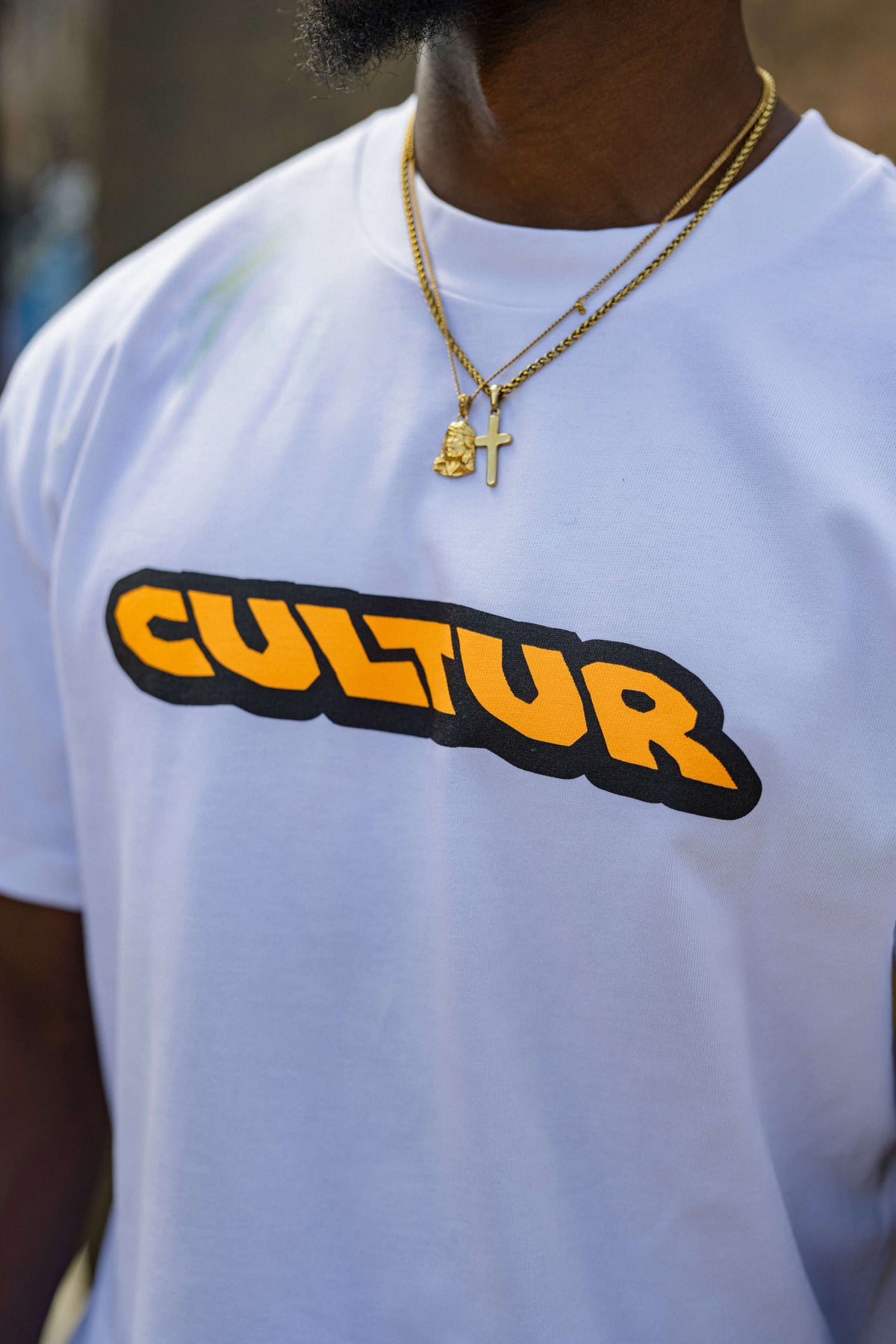 CULTUR FAMILY T-Shirt — White / Yellow