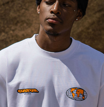 CULTUR Globe Graphic T-Shirt — White