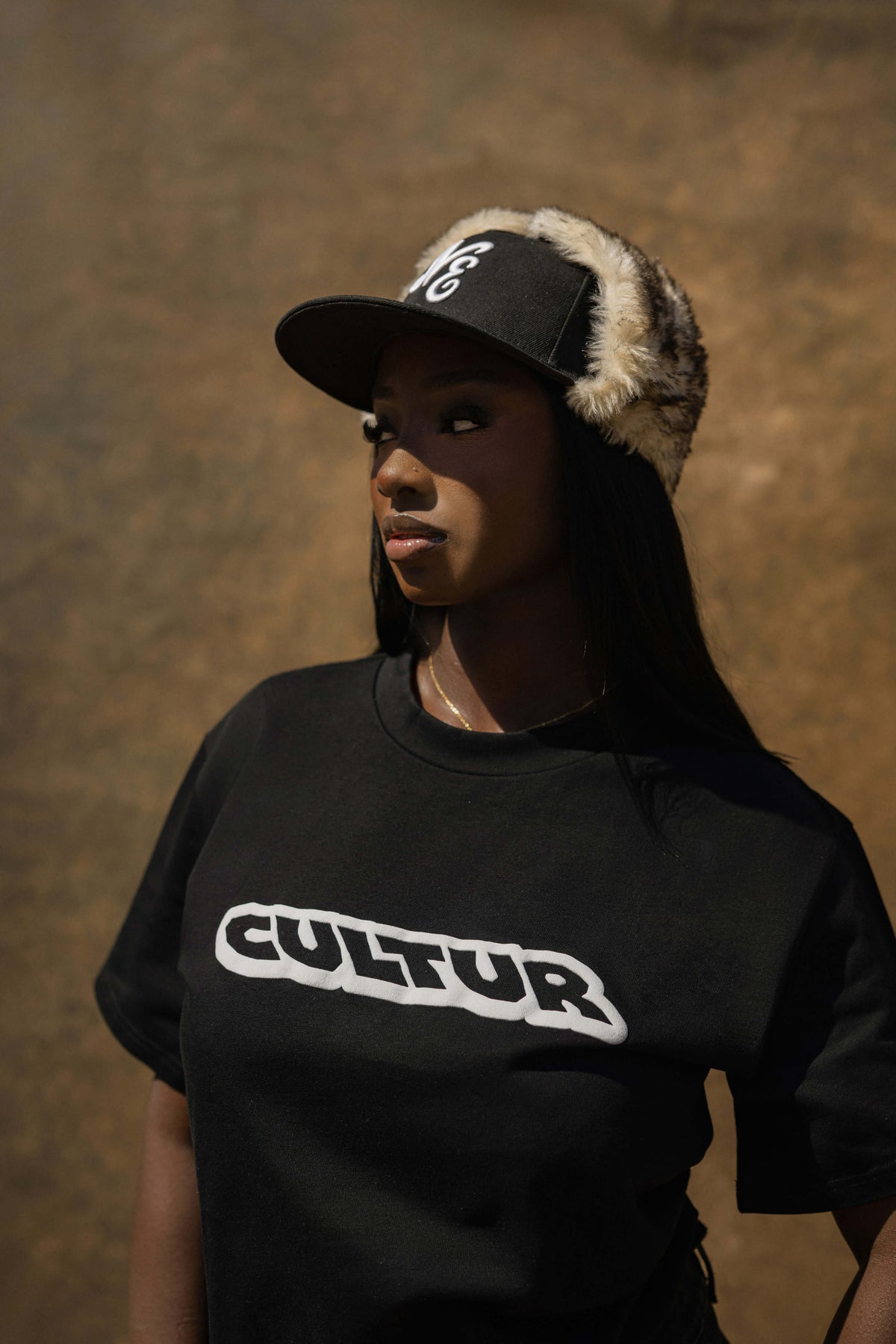CULTUR FAMILY Puff T-Shirt — Black / Green