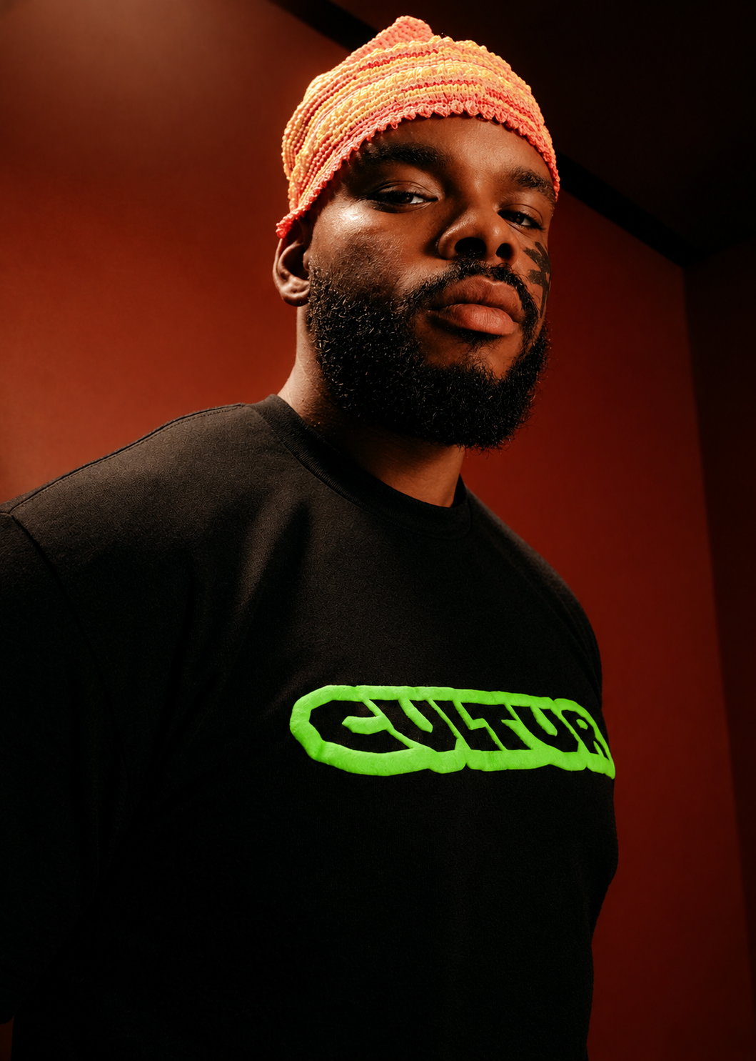 CULTUR FAMILY Puff T-Shirt — Black / Green
