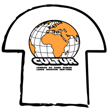 CULTUR Globe Graphic T-Shirt — White