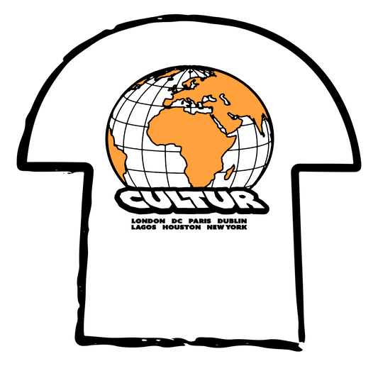 GLOBE TEE WHTE