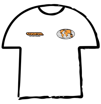 CULTUR Globe Graphic T-Shirt — White