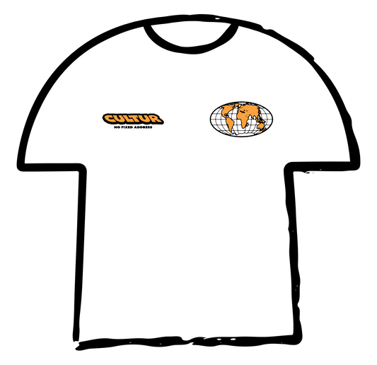 GLOBE TEE WHTE