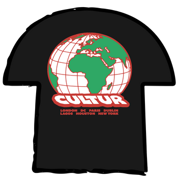CULTUR Globe Graphic T-Shirt — Black