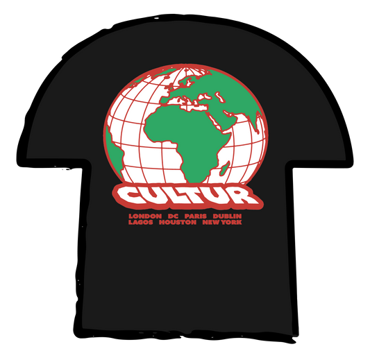 GLOBE TEE BLACK