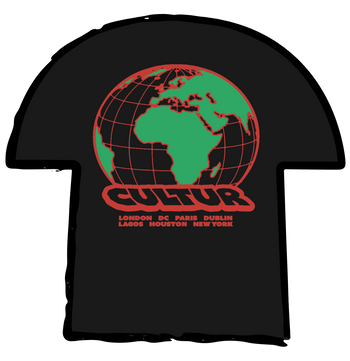 CULTUR Globe Graphic T-Shirt — Black