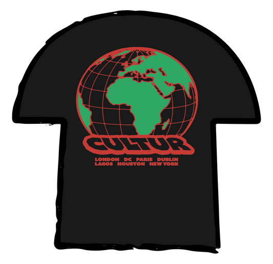 CULTUR Globe Graphic T-Shirt — Black