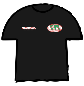 CULTUR Globe Graphic T-Shirt — Black