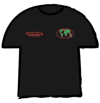 CULTUR Globe Graphic T-Shirt — Black
