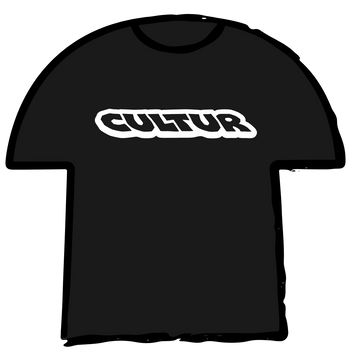CULTUR Logo Puff T-Shirt — Black / White