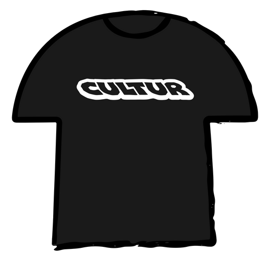 CULTUR TEE BLACK (WHITE PUFF PRINT)