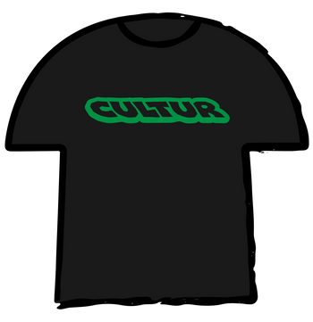 CULTUR Logo Puff T-Shirt — Black / Green